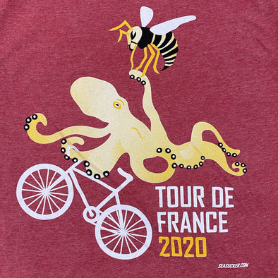 Tour de France 2020 SeaSucker Tee - Red Unisex